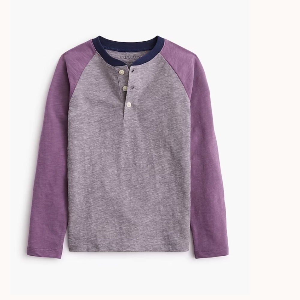 J crew Boys' colorblock henley tee